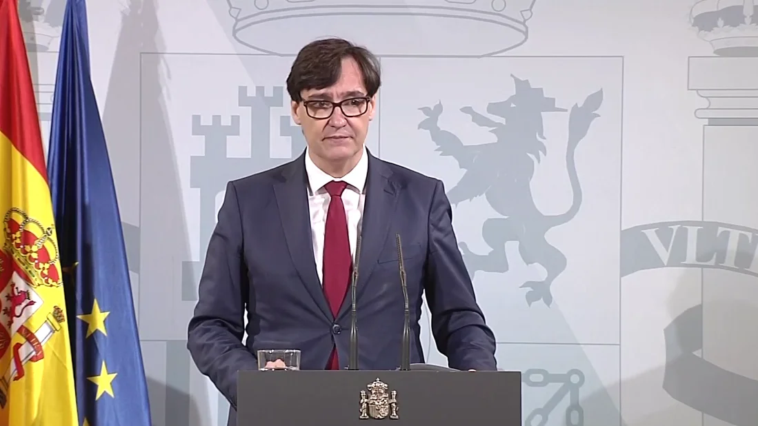 Salvador Illa comparece en el primer día de la vacunación en España