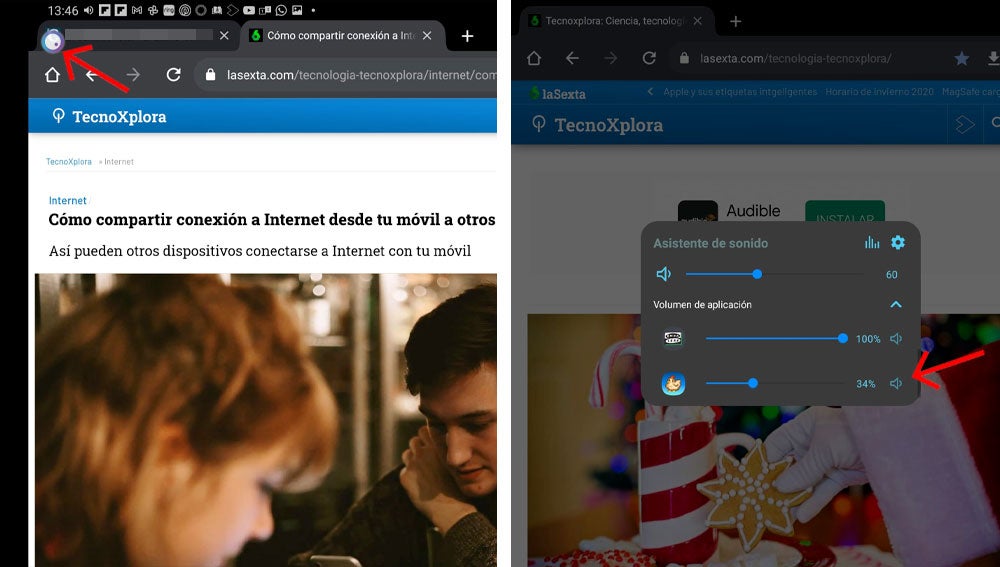 Controlar el volumen de las apps por separado en Android.