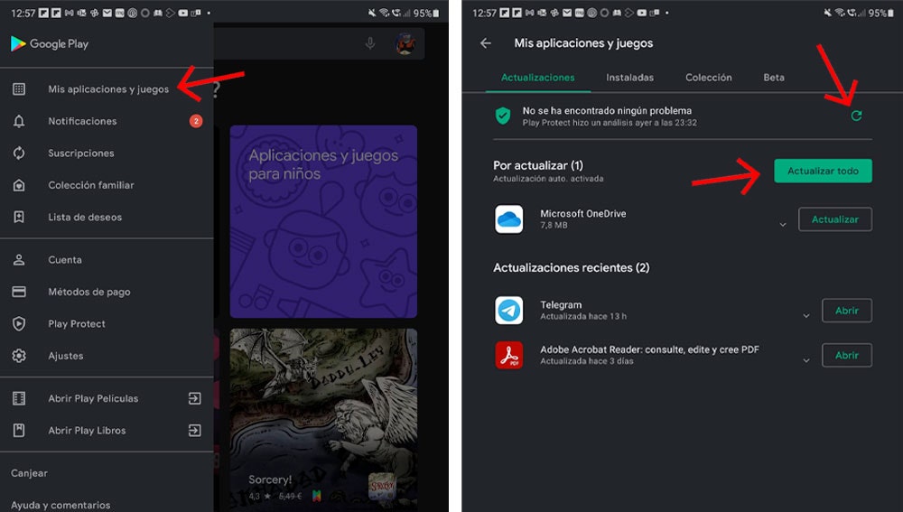 Cómo actualizar todas las aplicaciones de tu móvil Android a la vez.