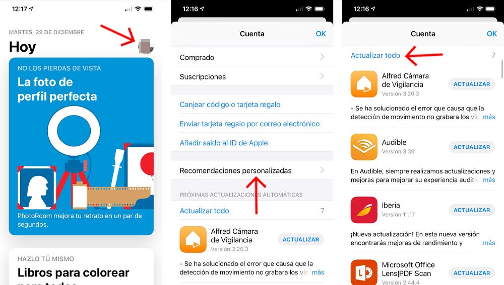 Cómo actualizar las aplicaciones en tu iPhone.
