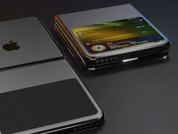 Diseño de concepto de iPhone plegable. Diseño de concepto de iPhone plegable.