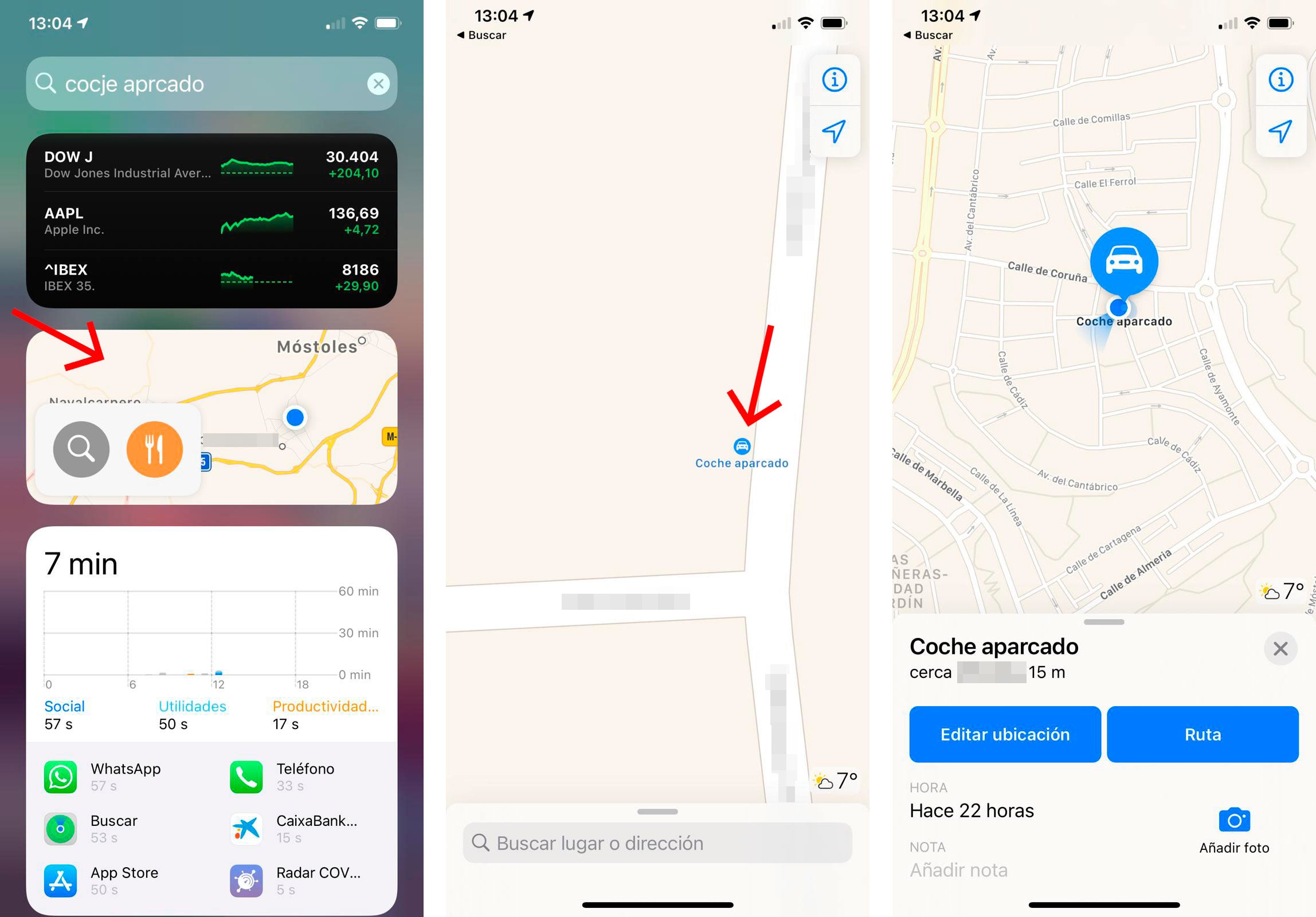 Cómo encontrar dónde has aparcado el coche con tu iPhone.