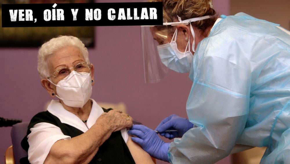Araceli Hidalgo, primera vacunada en España contra el coronavirus