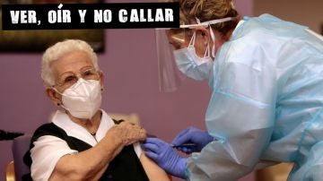 Araceli Hidalgo, primera vacunada en España contra el coronavirus