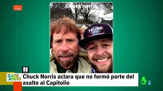 No, Chuck Norris no estuvo en el asalto al Capitolio: desmontamos la imagen viral No, Chuck Norris no estuvo en el asalto al Capitolio: desmontamos la imagen viral