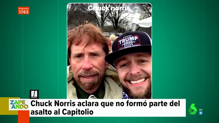 No, Chuck Norris no estuvo en el asalto al Capitolio: desmontamos la imagen viral