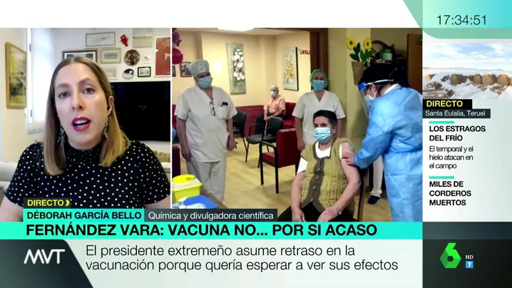 La científica Deborah García Bello, "indignada" con las declaraciones de Vara: "Da a entender que usamos a ancianos como conejillos de indias"