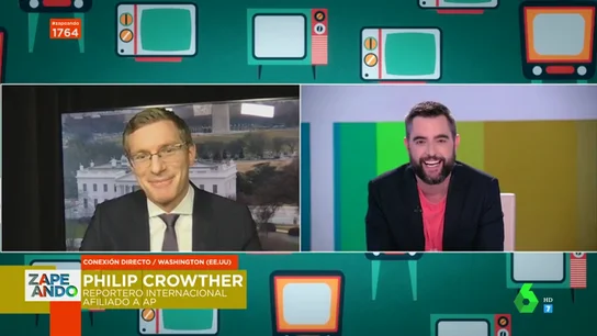 Philip Crowther, el reportero viral por su dominio de los idiomas, sorprende en directo a Zapeando hablando en catalán Philip Crowther, el reportero viral por su dominio de los idiomas, sorprende en directo a Zapeando hablando en catalán