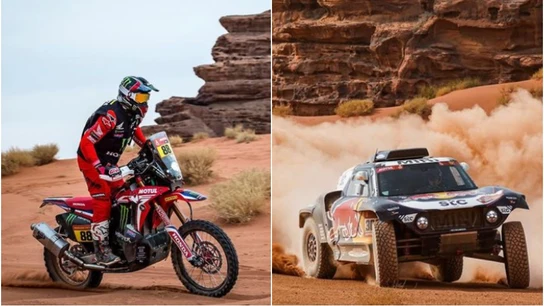 Joan Barreda y Carlos Sainz en la décima etapa Joan Barreda y Carlos Sainz en la décima etapa