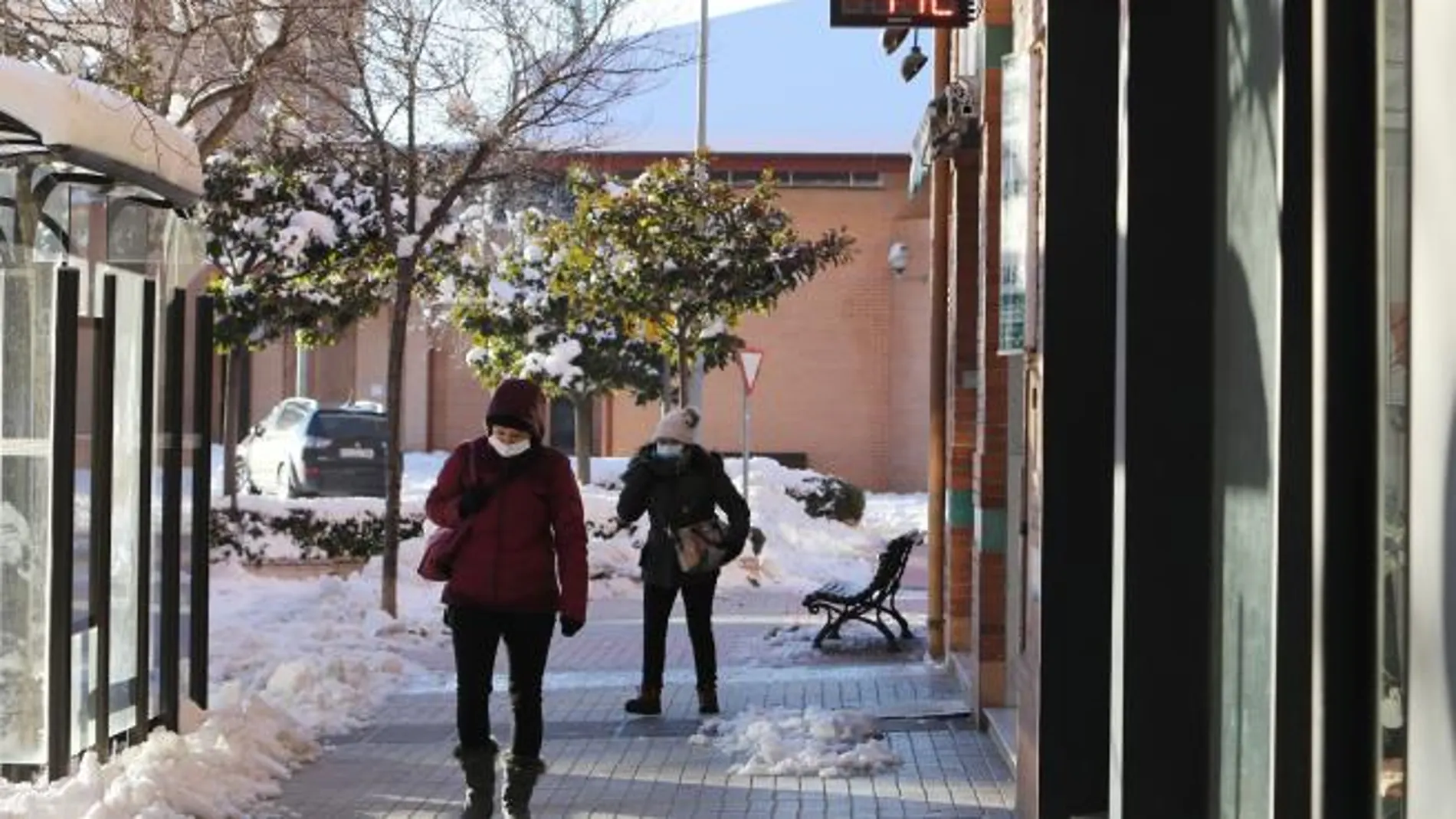 Nieve en las calles de Teruel