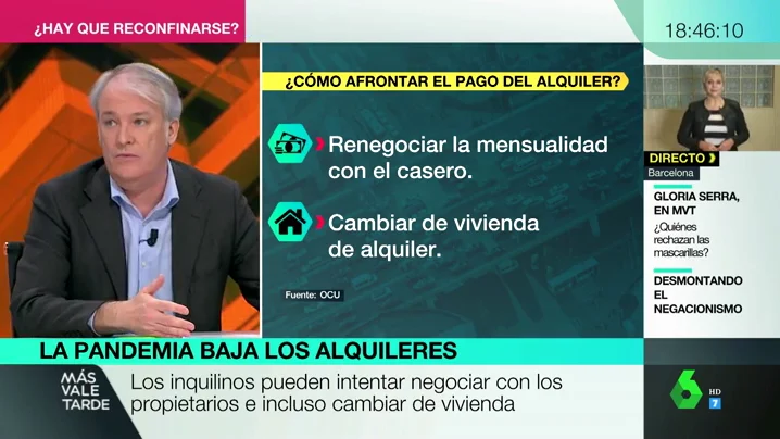 ¿Por qué ha bajado el alquiler?, ¿puedo evitar la subida en la factura de la luz? Los consejos de la OCU para que no te engañen