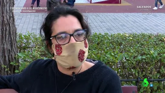 Polly Romero, madre en contra de las mascarillas Polly Romero, madre en contra de las mascarillas