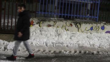 Nieve en un colegio de la Comunidad de Madrid