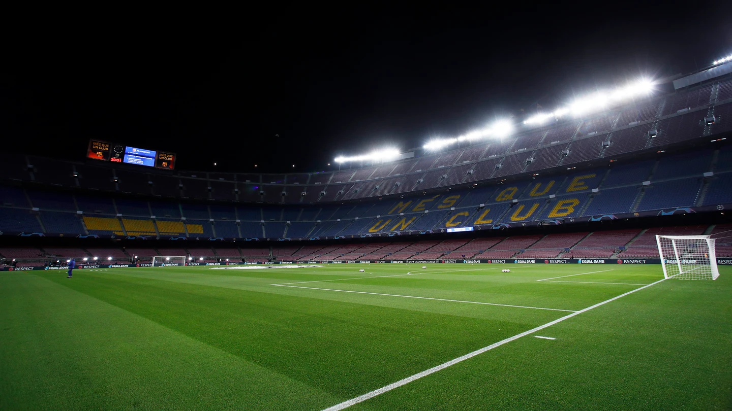 Vista general del Camp Nou. Vista general del Camp Nou.
