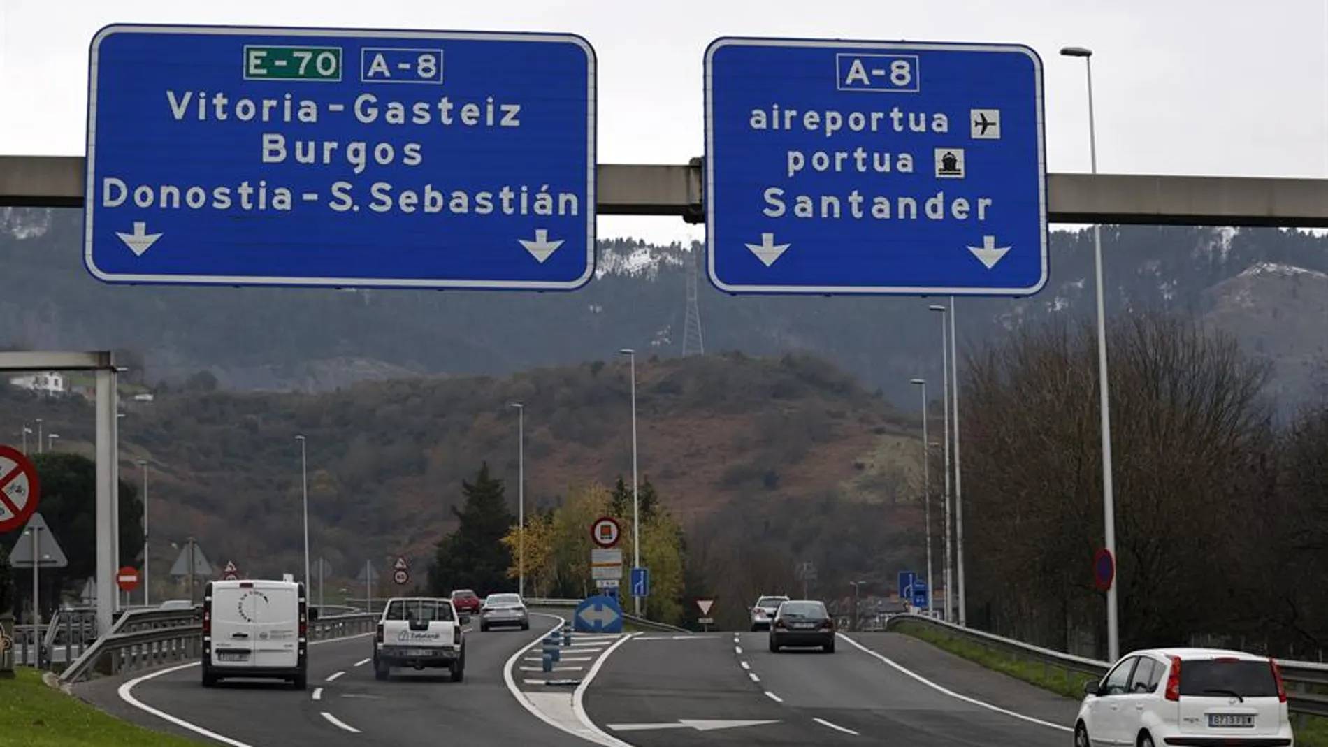 Las carreteras que conectan con las tres provincias en el País Vasco