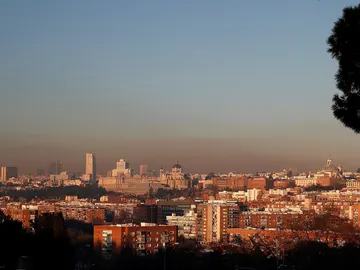 Vista de la boina de contaminación en Madrid Vista de la boina de contaminación en Madrid