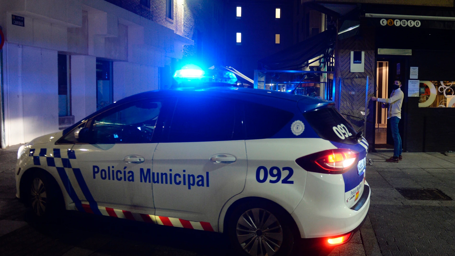 Efectivos de la Policía Municipal en Valladolid