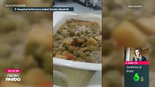 Un paciente del Hospital Isabel Zendal recibe comida con moho: "Eso no es congelado, es moho" Un paciente del Hospital Isabel Zendal recibe comida con moho: "Eso no es congelado, es moho"