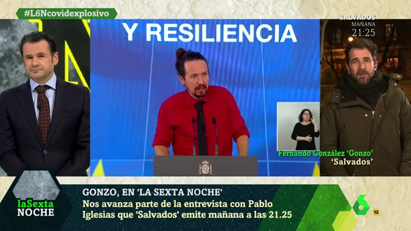 Gonzo desvela la valoración de Iglesias sobre lo sucedido este último año: "Dice que ya se espera ya cualquier cosa" Gonzo desvela la valoración de Iglesias sobre lo sucedido este último año: "Dice que ya se espera ya cualquier cosa"