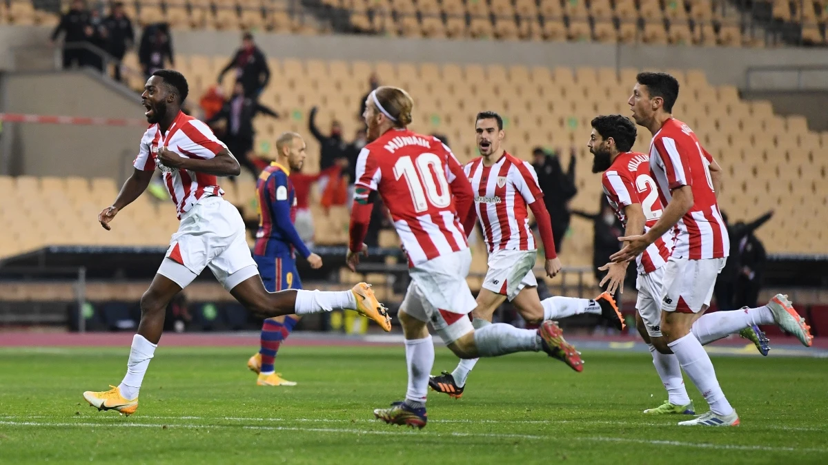 Iñaki Williams celebra un gol con el Athletic