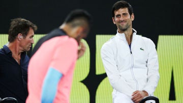 Nick Kyrgios y Novak Djokovic