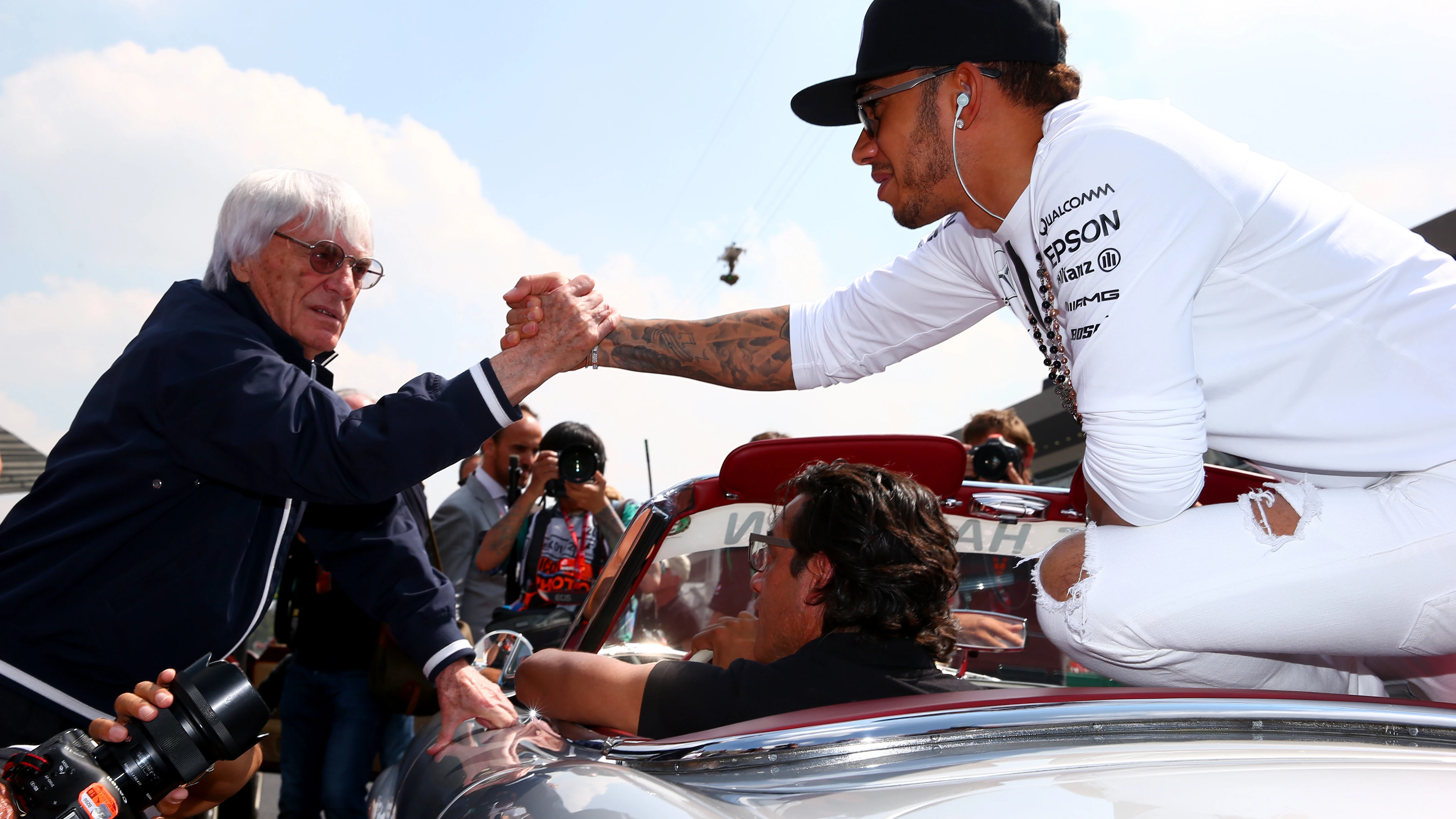 Bernie Ecclestone y Lewis Hamilton