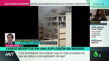 Almeida tilda de "milagro" que los niños del colegio cercano a la explosión hayan salido ilesos: "Podría haber sido una tragedia importante"