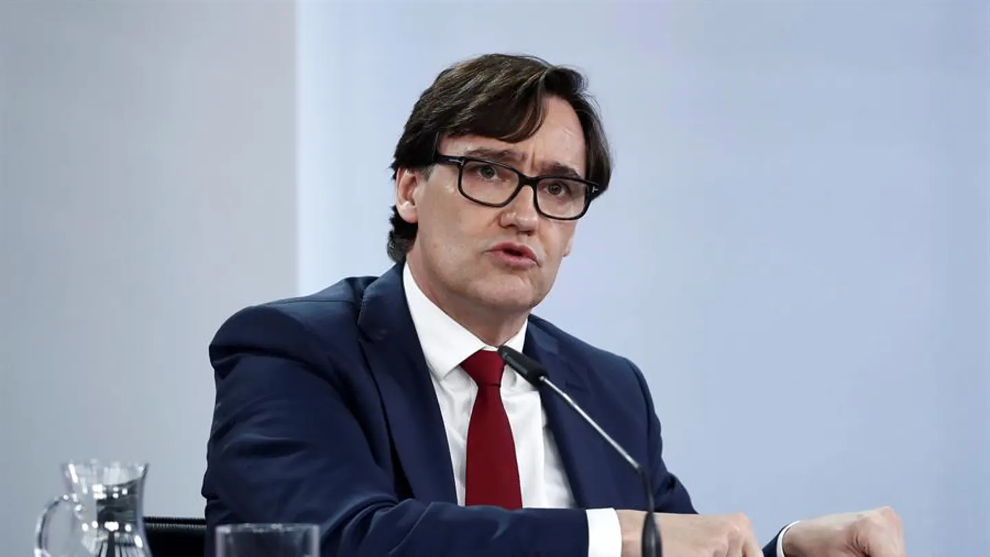 El ministro de Sanidad, Salvador Illa, durante una rueda de prensa. El ministro de Sanidad, Salvador Illa, durante una rueda de prensa.