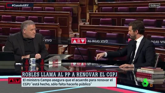 Casado pide a Sánchez que el CGPJ se renueve con "un acuerdo entre PP y PSOE" porque "jamás se han sumado más partidos" Casado pide a Sánchez que el CGPJ se renueve con "un acuerdo entre PP y PSOE" porque "jamás se han sumado más partidos"