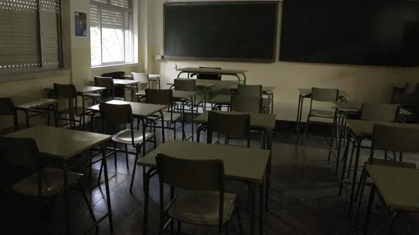 Interior de un aula en un colegio