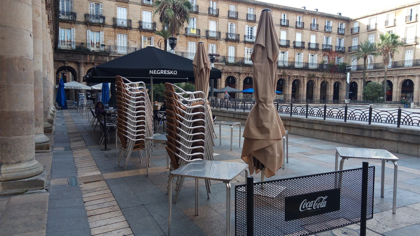 Hostelería cerradapor las restricciones del COVID-19 Bilbao coronavirus