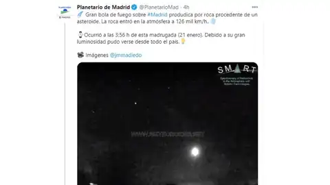 Meteorito sobrevuela Madrid Meteorito sobrevuela Madrid