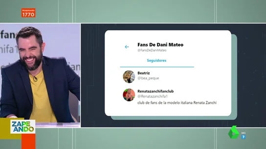 Santi Alverú saca los colores a Dani Mateo con una embarazosa pregunta: "¿Eres tú quien está detrás de tu cuenta de club de fans?" Santi Alverú saca los colores a Dani Mateo con una embarazosa pregunta: "¿Eres tú quien está detrás de tu cuenta de club de fans?"