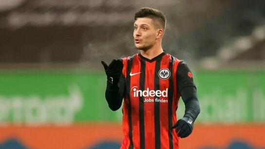 Luka Jovic, en un partido del Eintracht