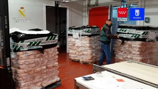 Imagen de la carne caducada incautada Imagen de la carne caducada incautada