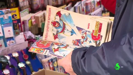 Imagen de un cómic en un quiosco de Madrid Imagen de un cómic en un quiosco de Madrid