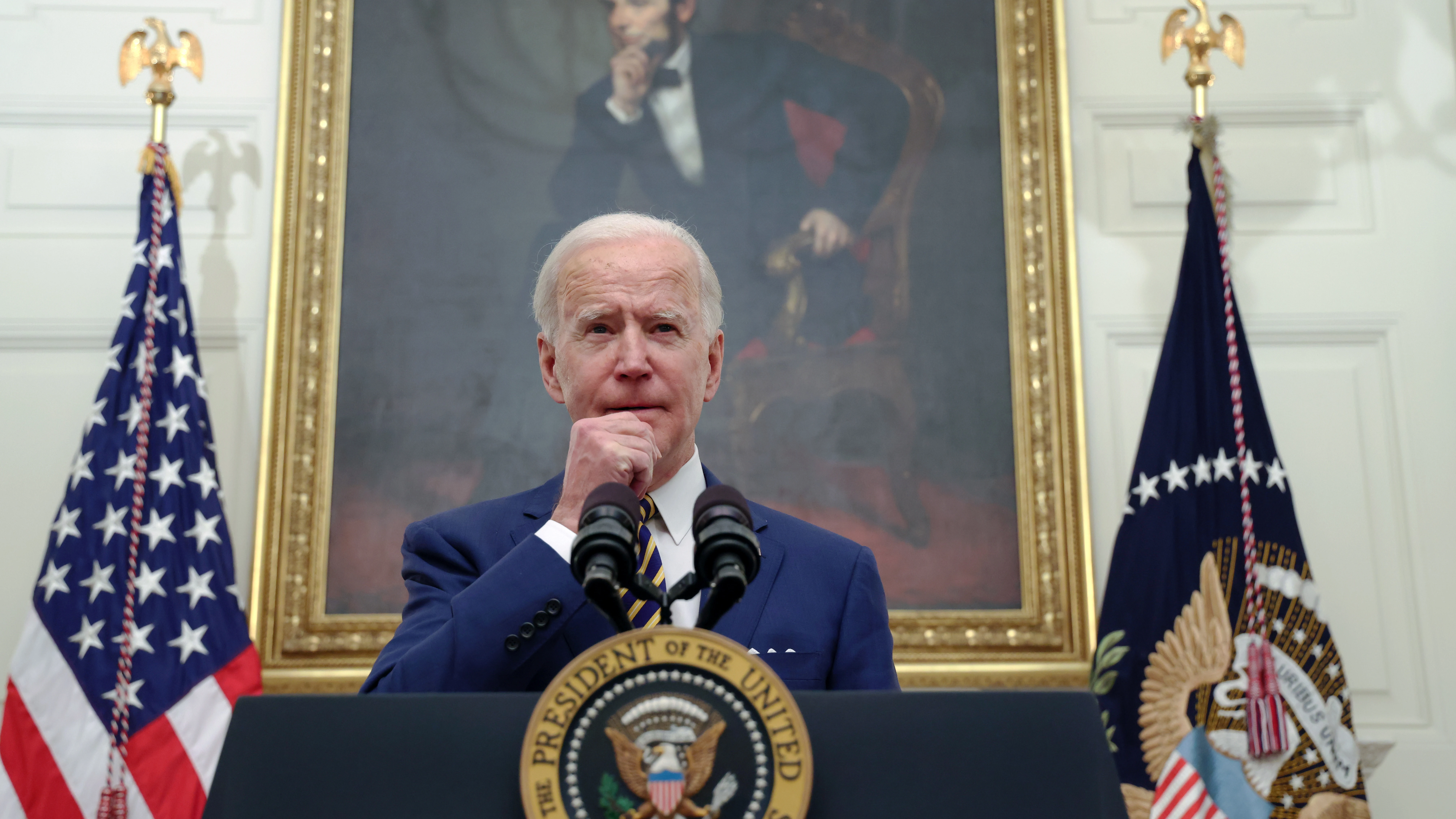 El presidente de los Estados Unidos, Joe Biden, durante un discurso