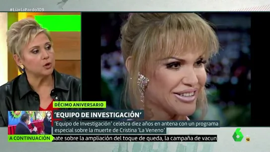 Gloria Serra desvela que 'Equipo de Investigación' tiene una prueba contundente que "podría reabrir el caso" de la muerte de La Veneno Gloria Serra desvela que 'Equipo de Investigación' tiene una prueba contundente que "podría reabrir el caso" de la muerte de La Veneno