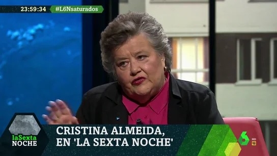 Cristina Almeida: "Yo aspiro a la república, pero no voy a salir a tiros ni a matar al rey para tenerla" Cristina Almeida: "Yo aspiro a la república, pero no voy a salir a tiros ni a matar al rey para tenerla"
