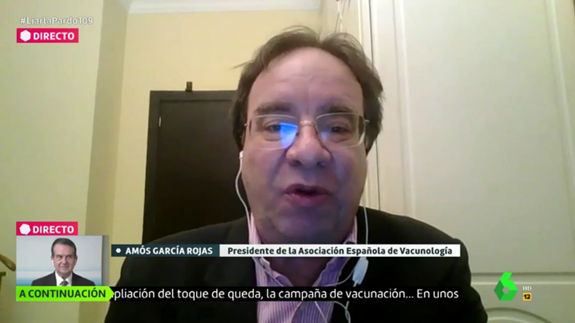 La advertencia del experto en vacunología Amós García: "O nos ponemos las pilas o tardaremos más de lo previsto"
