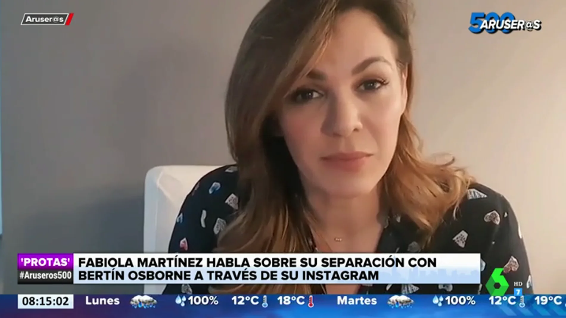 Fabiola Martínez se sincera sobre su separación de Bertín Osborne y el acuerdo económico al que han llegado
