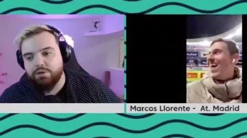 Ibai Llanos entrevistando a Marcos Llorente