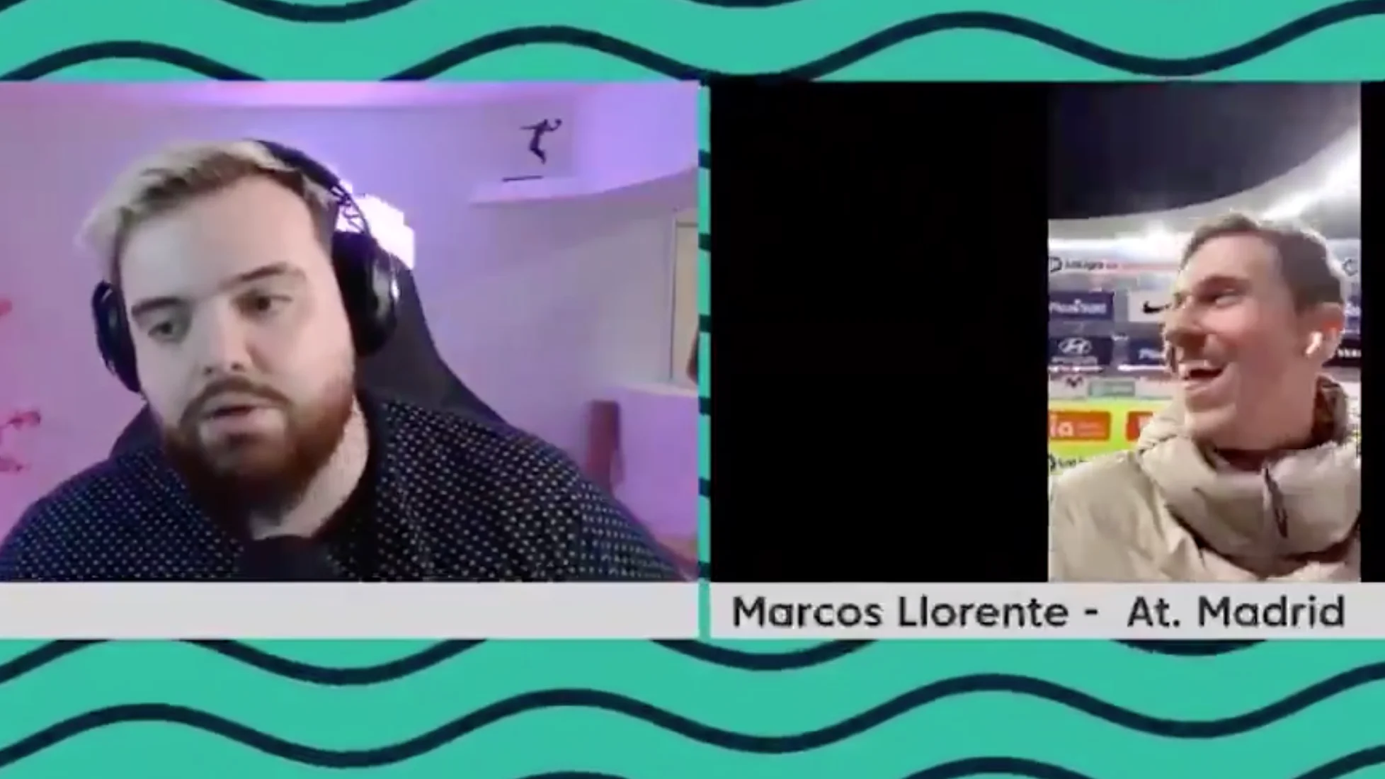 Ibai Llanos entrevistando a Marcos Llorente