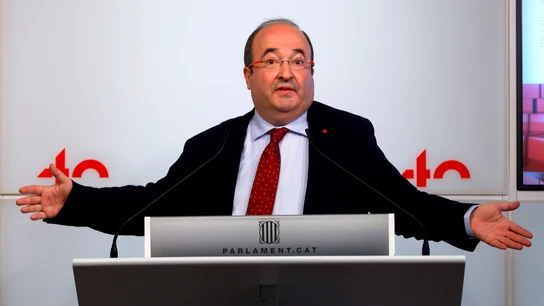 Miquel Iceta, durante una comparecencia en el Parlamento de Cataluña. Miquel Iceta, durante una comparecencia en el Parlamento de Cataluña.