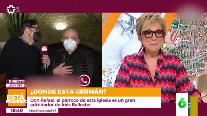 La cómica reacción de un reportero cuando el párroco desvela por error el nombre de la localidad: "El secreto de confesión lo llevará mejor"