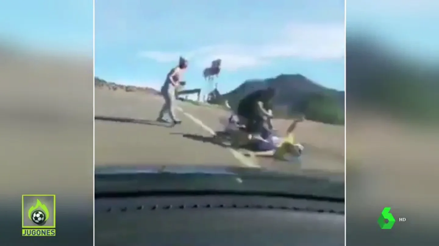 Brutal agresión a un ciclista en Gran Canaria Brutal agresión a un ciclista en Gran Canaria