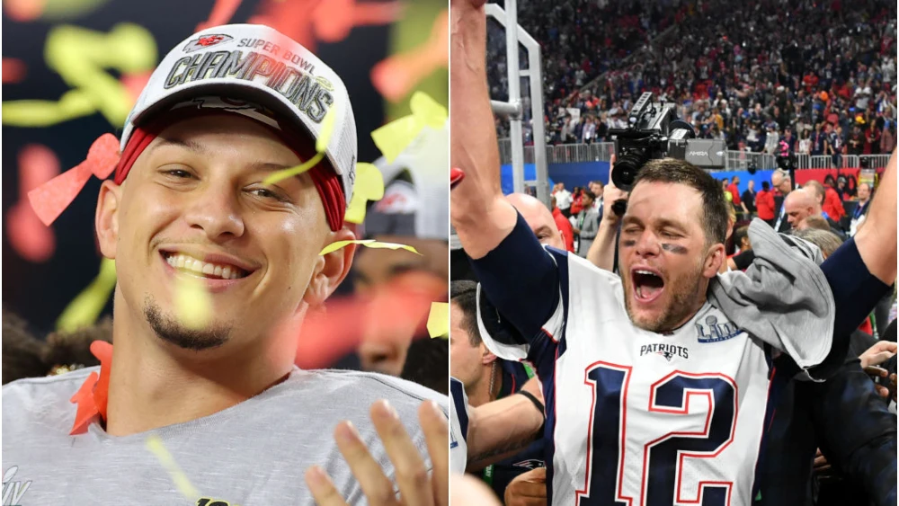 Patrick Mahomes y Tom Brady