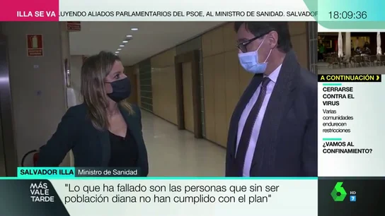 El ministro, junto a Andrea Ropero Salvador Illa