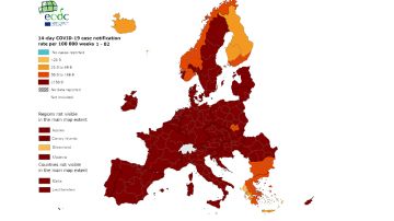 Mapa de las restricciones en Europa
