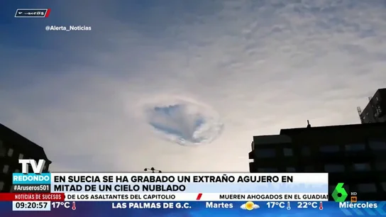 ¿A qué se debe este extraño agujero que se da en el cielo cuando hay nubes? ¿A qué se debe este extraño agujero que se da en el cielo cuando hay nubes?